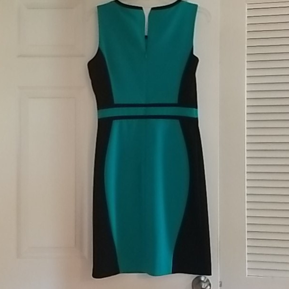 Turquoise and Black dress - Picture 2 of 3